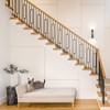 10 Pack Wrought Iron Railing, 44" x 1/2" Rectangular Hollow