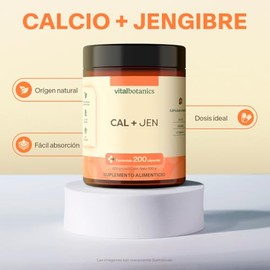 Vital Botanics Calcio + Vitamina D3 | 200 Cápsulas de 500 mg, para Hombre y Mujer, 6 Meses, Sin Gluten, Apto Dieta Keto