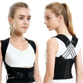 Corrector de Postura para Hombres y Mujeres,Faja para Postura de Espalda Invisible con Soporte Lumbar, Enderezador Ajustable, Alivio Del Dolor de...  