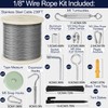 phepetroll 1/8" Wire Rope Kit 236FT Stainless Steel Aircraft Cable