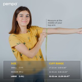 PEMPA Large Blood Pressure Cuff for Blood Pressure Monitor BP100 for Easy Home Use | Replacement for Extra Large Cuff Blood Pressure Monitor | Large/Extra Large (32-52 cm)