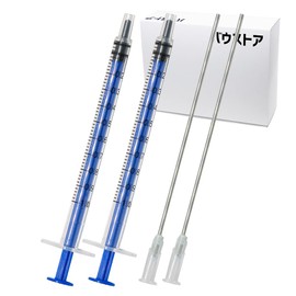 Baustore Injector 1ml Syringe + 10cm Needle Set of 2 Assorted Liquid Refill