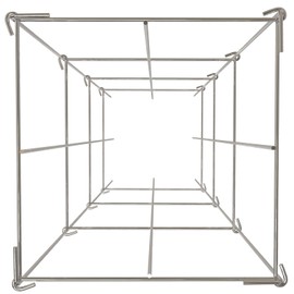 Happybuy Tomato Cages - 11.8" x 11.8" x 46.1". 10 Packs Square Plant Support. Silver PVC-Coated Steel for Vegetables, Plants, Flowers, Fruits