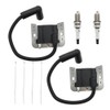 2 Pack 32-584-06-S Ignition Coil Module with Spark Plug Replacement
