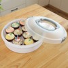 Portable Pie Cupcake Carrier with Lid and Tray 3-In-1 Round