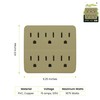 GoGreen Power (GG-16000TT) 6 Outlet Wall Tap Adapter, Grounded Adapter,