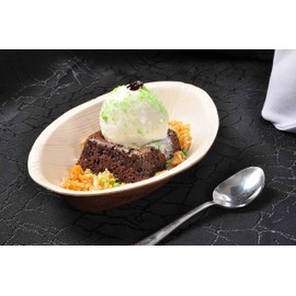 Verde Atmos 17,8 cm Areca Palm Leaf Bowl -25 Pcs desechables ovalada (biodegradables/Eco-friendly/desechables)