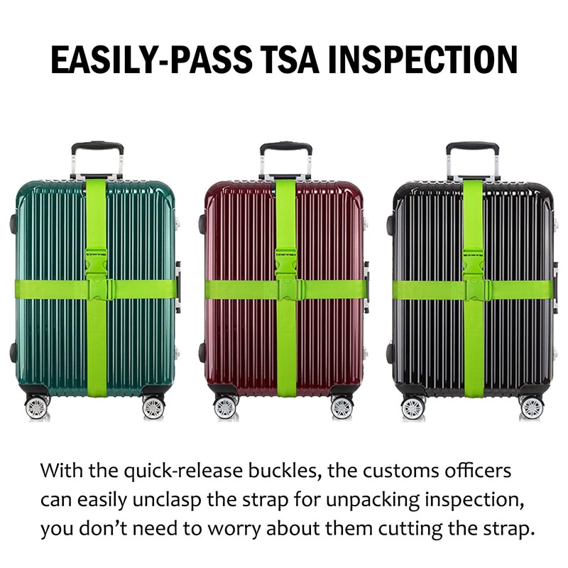 TRANVERS Ultra Long Heavy Duty Luggage Straps for Suitcases/Uprights/Duffels/Bags, 79"