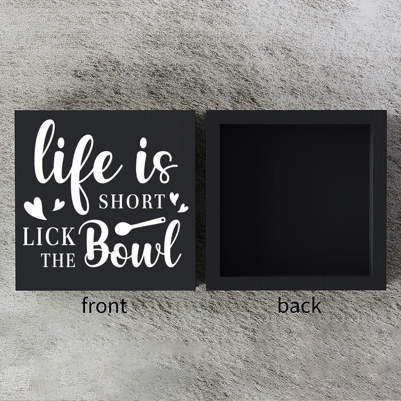 Rustic Wood Sign - Farmhouse Decor - Black Wooden Box