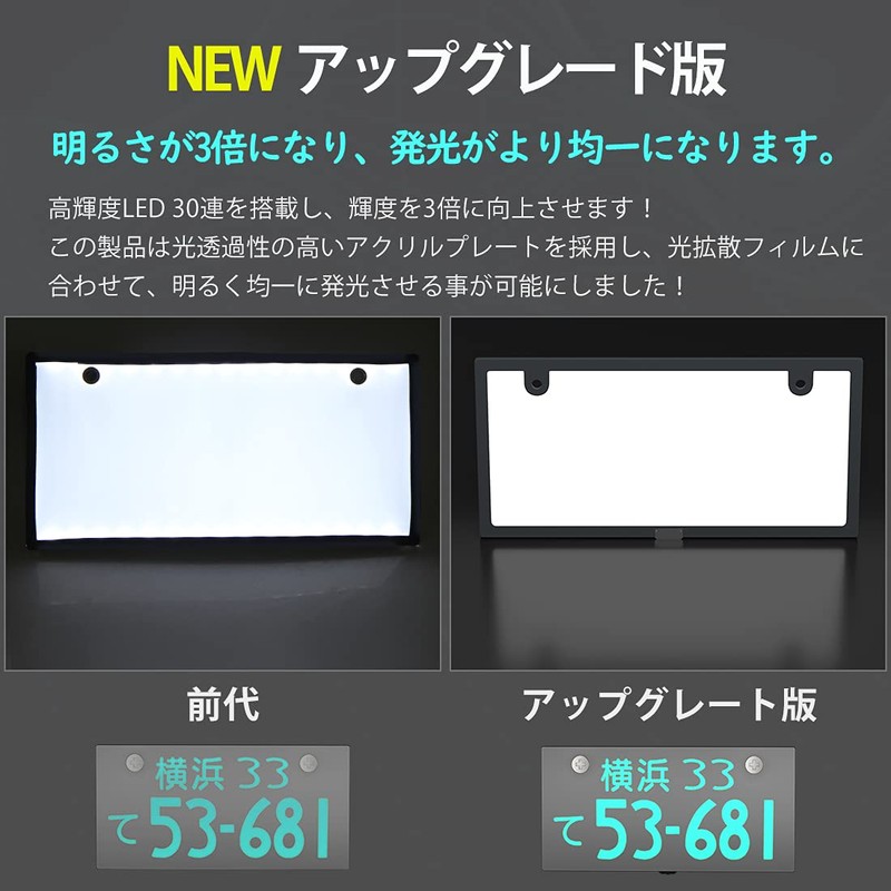 POOPEE LED Lightning-Type License Plate LED, Lightning-Type, License Plate, IP67