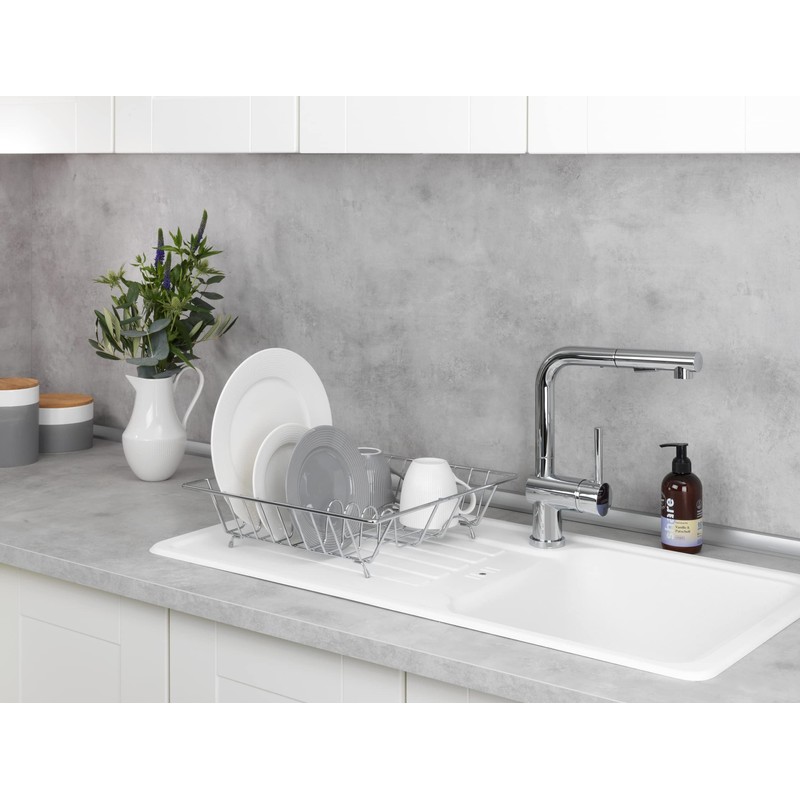 Wenko Escurreplatos rejilla, Metal, Chrome