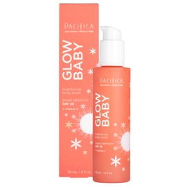 Pacifica Glow Baby Vitamin C SPF 30 Body Lotion – Brightening Daily Moisturizer + Broad Spectrum Sun Protection, Hydrating No White Cast Sunscreen for Glowing Skin, Clean Vegan & Cruelty-Free Skincare