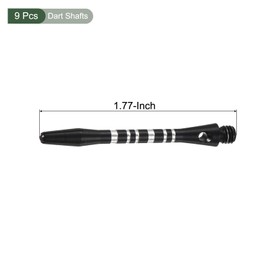 YOKIVE 9 Pcs Dart Shafts, Indoor Outdoor Aluminum Medium 2BA Thread Dart Stems Replacement Dart Accessories | Home, Club, Camping (Silver Tone, 45mm)