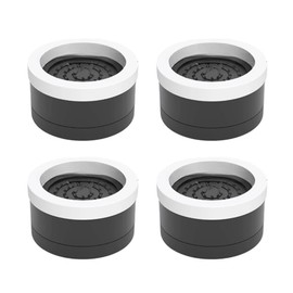 Tropchou Height Adjustment Leg Leg Round Leg Table Desk Chair Sofa Bed Kotatsu Joints, Round Set of 4 (Black, 1 Tier)