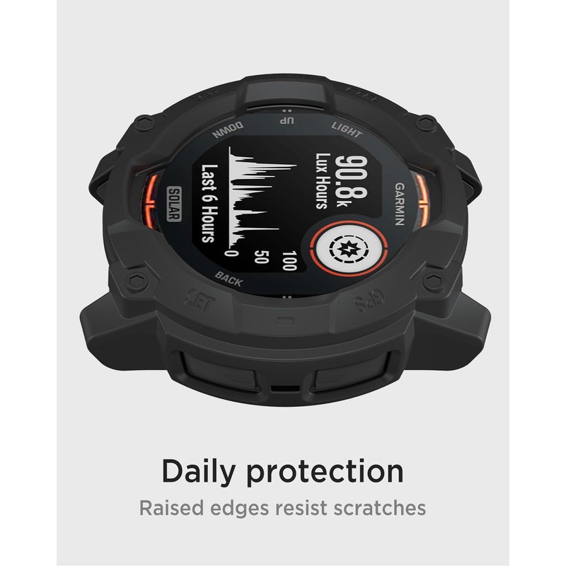 Miimall Armour Case Compatible with Garmin Instinct 3 Solar, Soft