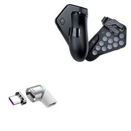 BoxWave Adapter Compatible with GameSir F7 Claw Tablet - MagnetoSnap PD Angle Adapter, Magnetic Charging Connector Device Saver - Metallic Silver