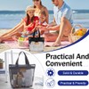 2 Stück Duschtasche,Duschtasche mit Griff, Tragbare Strandtasche, Netz-Duschkorb, Multifunktionale Strandtasche
