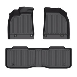 LinerX - for Lucid Air 2025 Models (Touring/Pure with Anchor Posts ONLY) - Custom Car Mats - Maximum Coverage, All Weather, Laser Measured - This Full Set Includes 1st and 2nd Rows