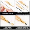 Wjelet Adjustable Screw Hole Punch, Precision Leather Screw Punch Tool