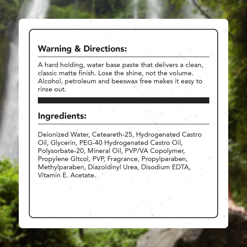 Gentlemen Republic 4oz Matte Paste for Men - Water-Based Men's