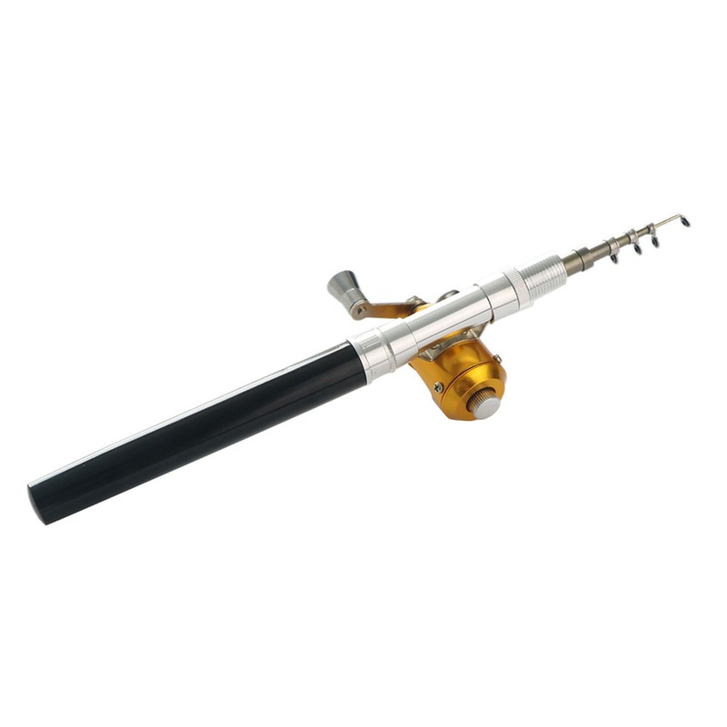 Mini Portable Telescopic Pocket Pen Shape Fishing Rod Pole &