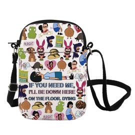 Bob's Cartoon Inspire Gift Tina Belcher Crossbody Bag Cartoon TV Show Merchandise Burgers Inspired Gift For Tina Fans (DYING CB)