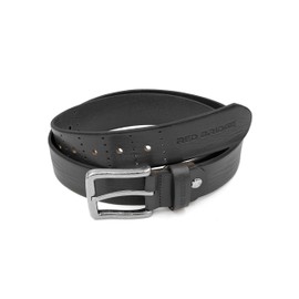 Red Bridge Men's Genuine Leather Belt Scratched, black