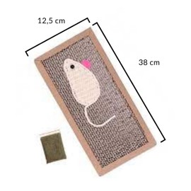 Pack of 2 Large Cardboard Cat Scratching Boards with Catnip Size 38 x 12.5 x 2 cm