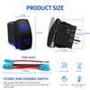 Interruptor basculante de 5 pines con luz LED azul de