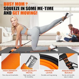 KUTIZE - Kit de barra de pilates con bandas de resistencia, equipo de pilates, barra de pilates multifuncional para mujeres y hombres, kit de pilates 