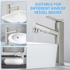HANLIAN Single Hole Bathroom Pull Out Faucet with Rotating Spout,