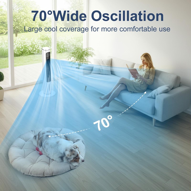 Windowless Portable Air Conditioner Ac Unit with Remote,37” Evaporative Air