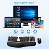 Ergonomic Wireless Keyboard Mouse Combo, EDJO Bluetooth/2.4G Dual Channel, Split