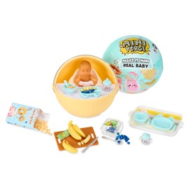 MGA's Miniverse Make It Mini Real Baby Baby Food - Mini bebè da collezione con accessori per la pappa e riproduzioni di alimenti, età 8+