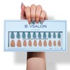 VSALON Short Almond Press-On Nails - 32 PCS Semi-Transparent Blue