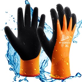 XYXNZL Gardening Gloves for Women Men,Waterproof Garden Gloves for Weed Pulling Digging Lawn Yard Work(1 Pairs Orange)