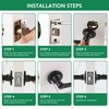 Mortice Latch 60/70mm Adjustable Passage Door Latch with Steel Panel