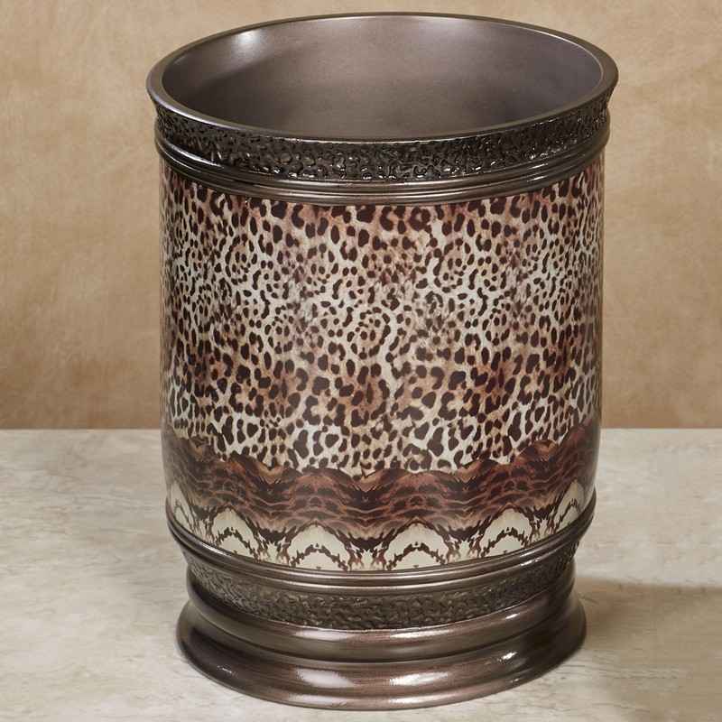 Touch of Class Mombasa Safari Animal Print Wastebasket Multi Warm