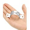 QWORK 1" Rigid Pipe Strap Clamp, 50 Pack Bracket Tube