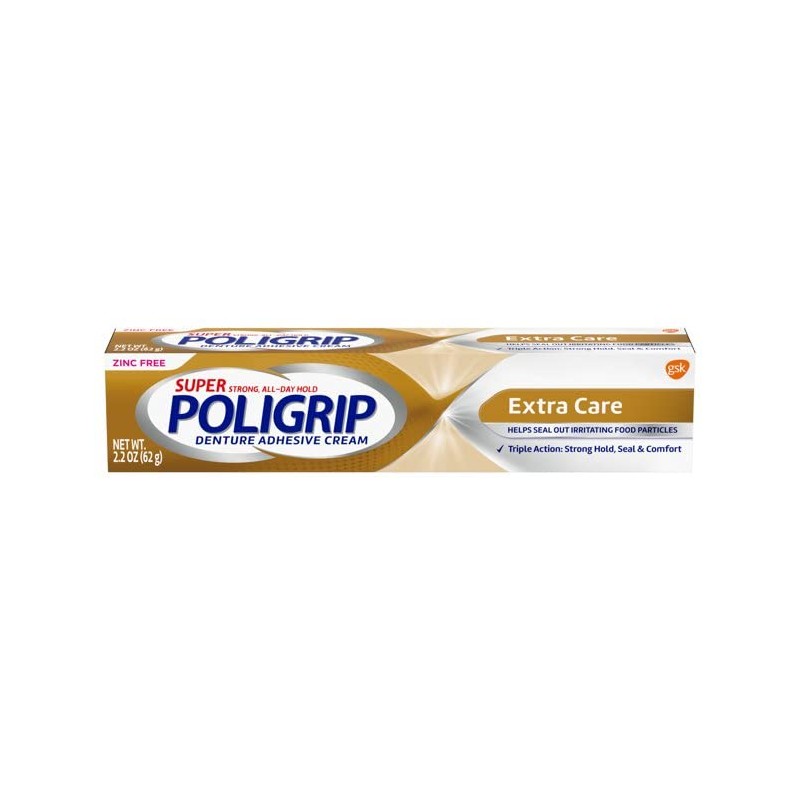 Super Poligrip Extra Care Denture Adhesive Cream with Poliseal -