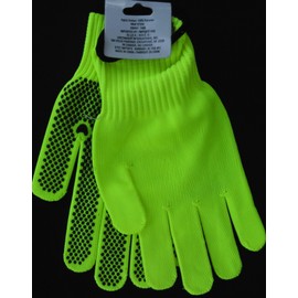 TOOL BENCH HARDWARE NON-SLIP NEON YELLOW SAFETY GLOVES FIRM GRIP DOTTED WORK GLOVES