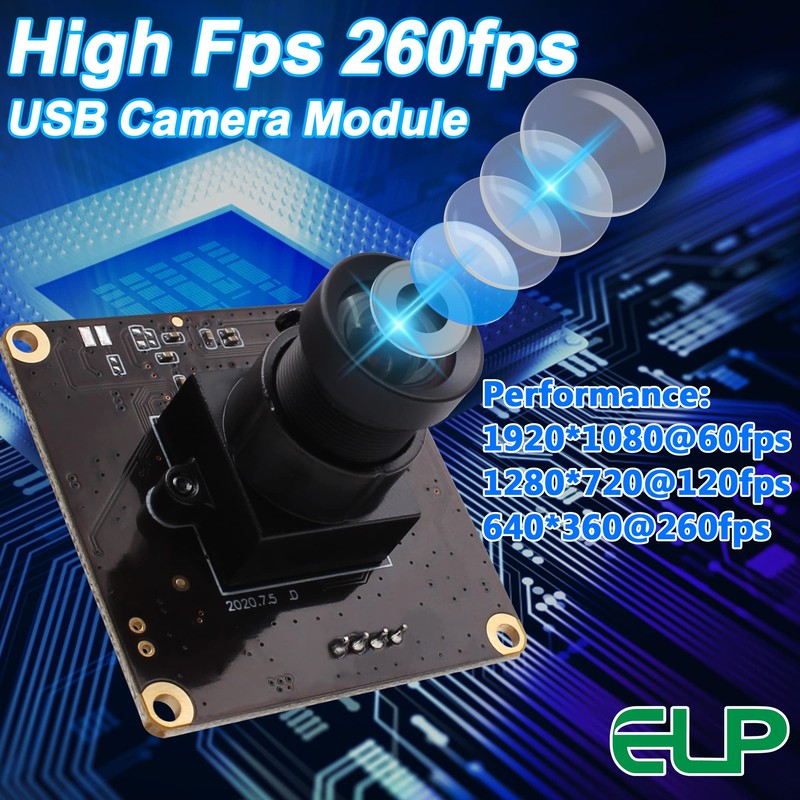 ELP High Speed USB Camera 1080P Lightburn Camera for Computer
