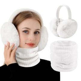 DKDDSSS Ear Muffs, Women Earmuffs, Winter Ear Muffs, Women Earmuffs Foldable Winter Ear Warmers, Plush Fluffy Winter Earmuffs, for Outdoor Sports Skiing Walking Winter Gift
