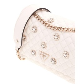 GUESS Everlee Convertible Xbody Flap Bag Cream White