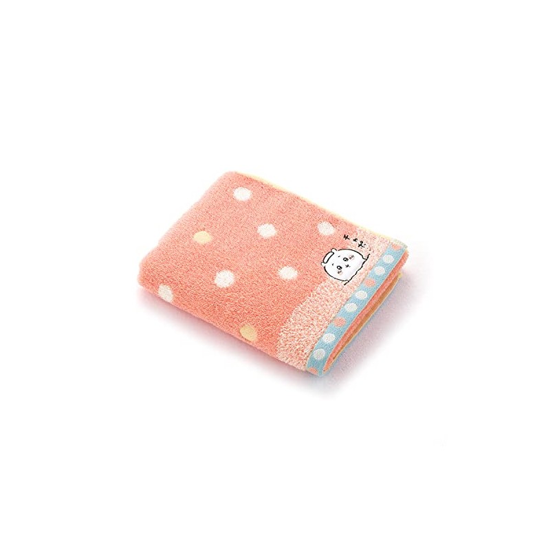 Chiikawa 41-1092130 Bath Face Towel, Pink, Pile, Cute, Approx. 13.4