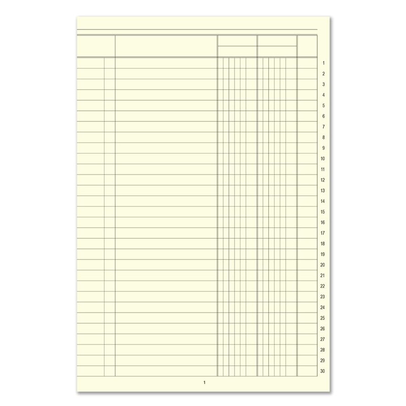 BookFactory Ledger Book/Accounting Ledger/ 4 Column (Four Columns) Ledger Notebook-