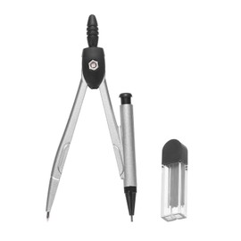 M&G Geometrie-Zirkel, 3 Stück Metall-Zirkel mit zusätzlichen Minen Geometrie Mathematik Zeichnen Messwerkzeuge für Klassenzimmer Bürobedarf, Silber Schwarz