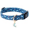 Jelwuion Cotton Dog Collar,Adjustable Cute Puppy Collar with Moon Patterned