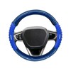 NICEASY Sport Style Blue PU Leather Steering Wheel Cover with