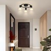 KEESFU 3-Light Kitchen Flush Mount Ceiling Light，Modern Round Track Lighting